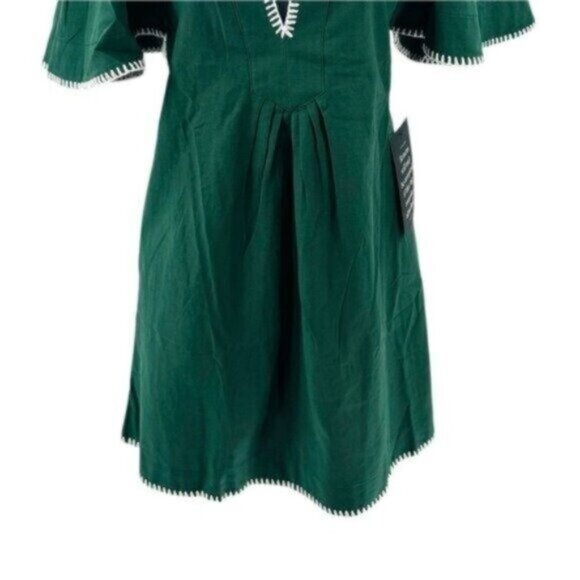 Pomander Place | NEW Green Stitch Finley Flutter Sleeve Mini Dress Size XS - Picture 7 of 12